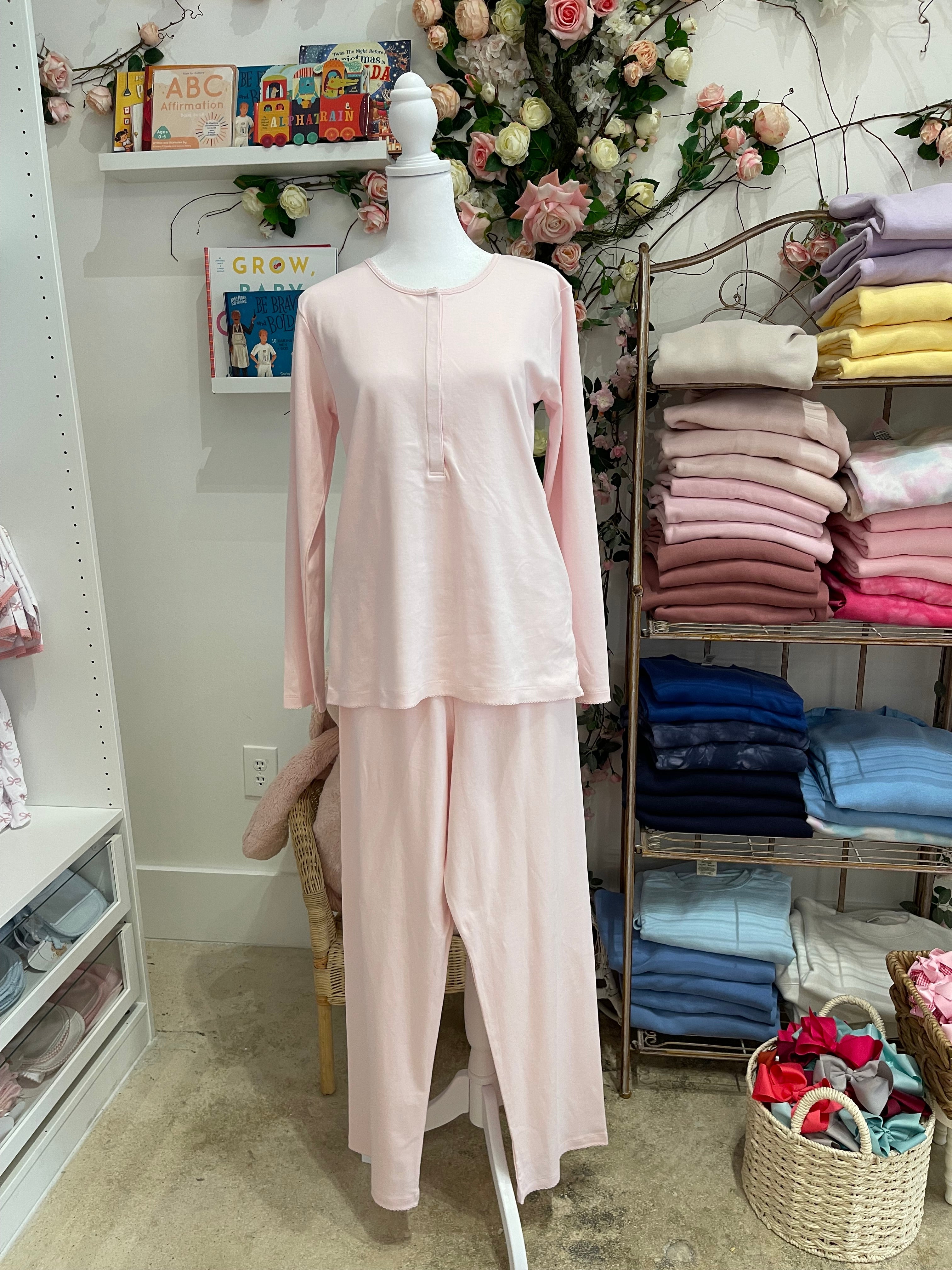MARILYN 2 PIECE PAJAMA SET - BABY PINK