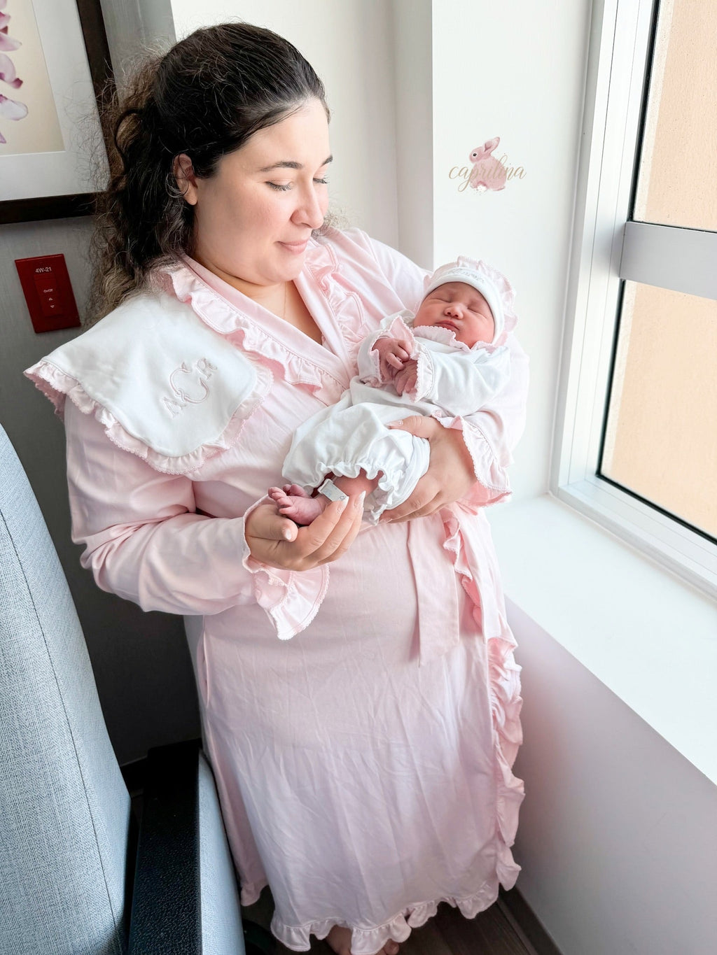 LUXURY BABY PINK RUFFLE ROBE