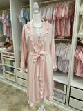 LUXURY BABY PINK RUFFLE ROBE