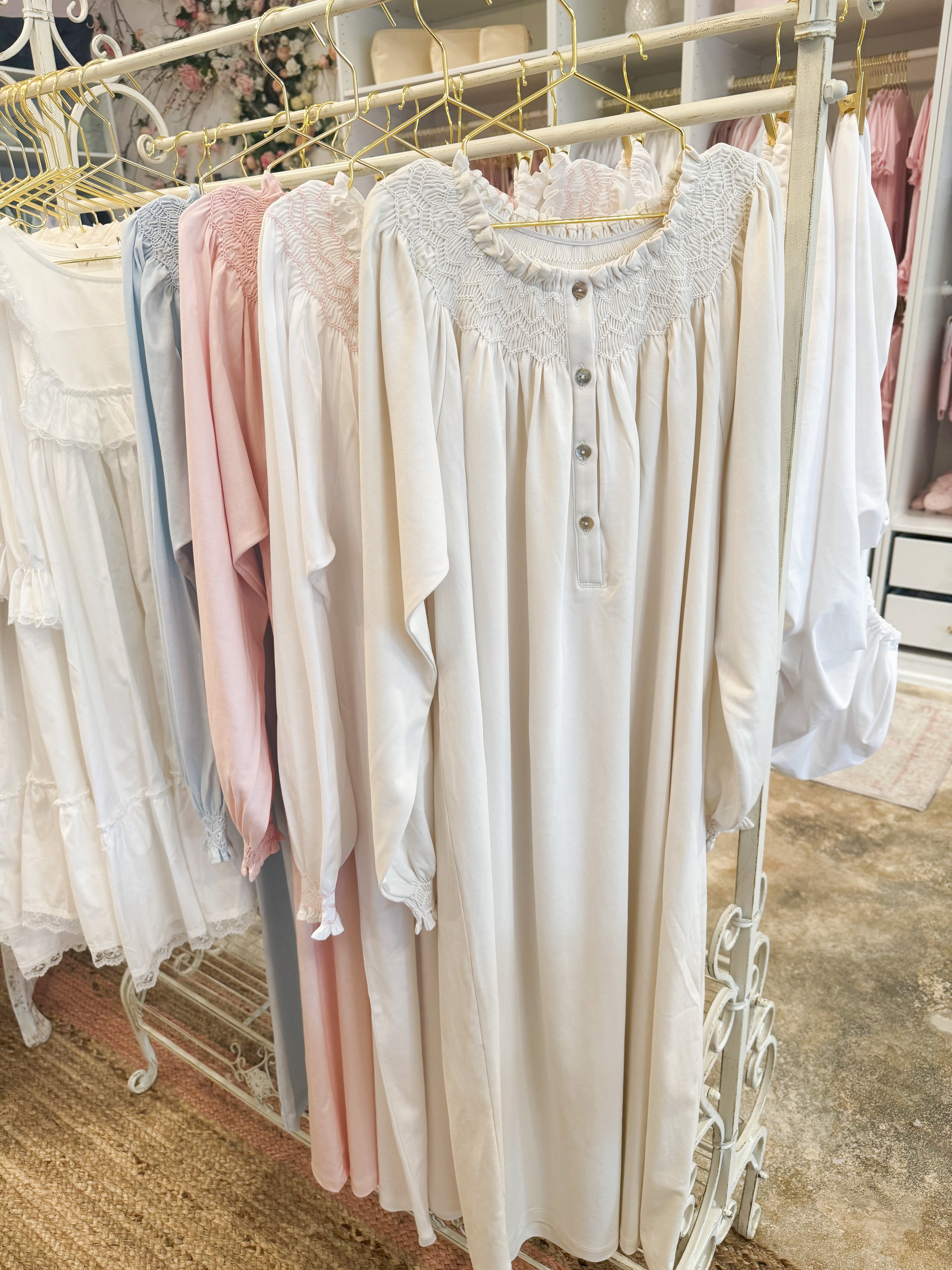 BRIDGERTON SMOCKED GOWN