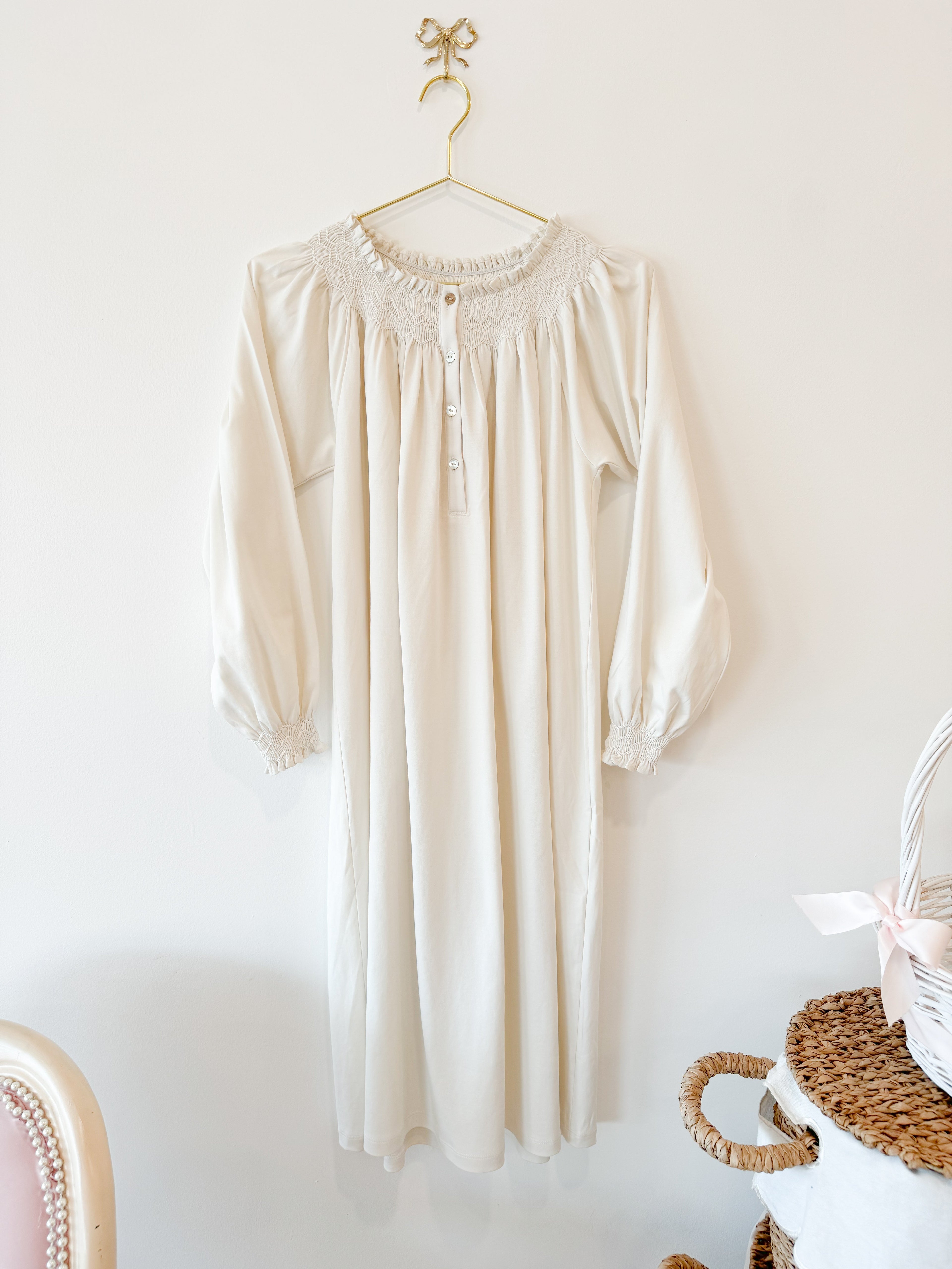 BRIDGERTON SMOCKED GOWN