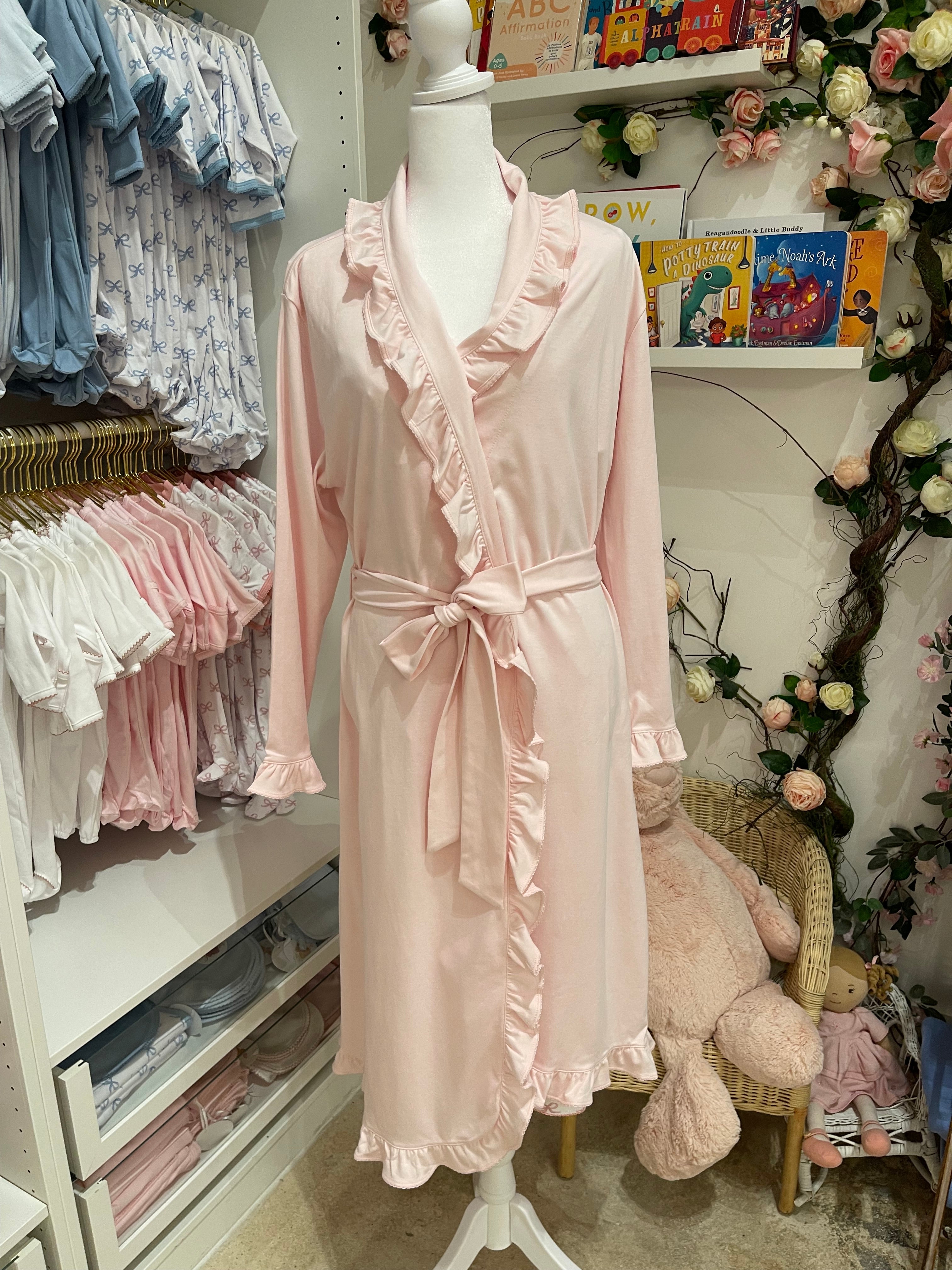 LUXURY BABY PINK RUFFLE ROBE