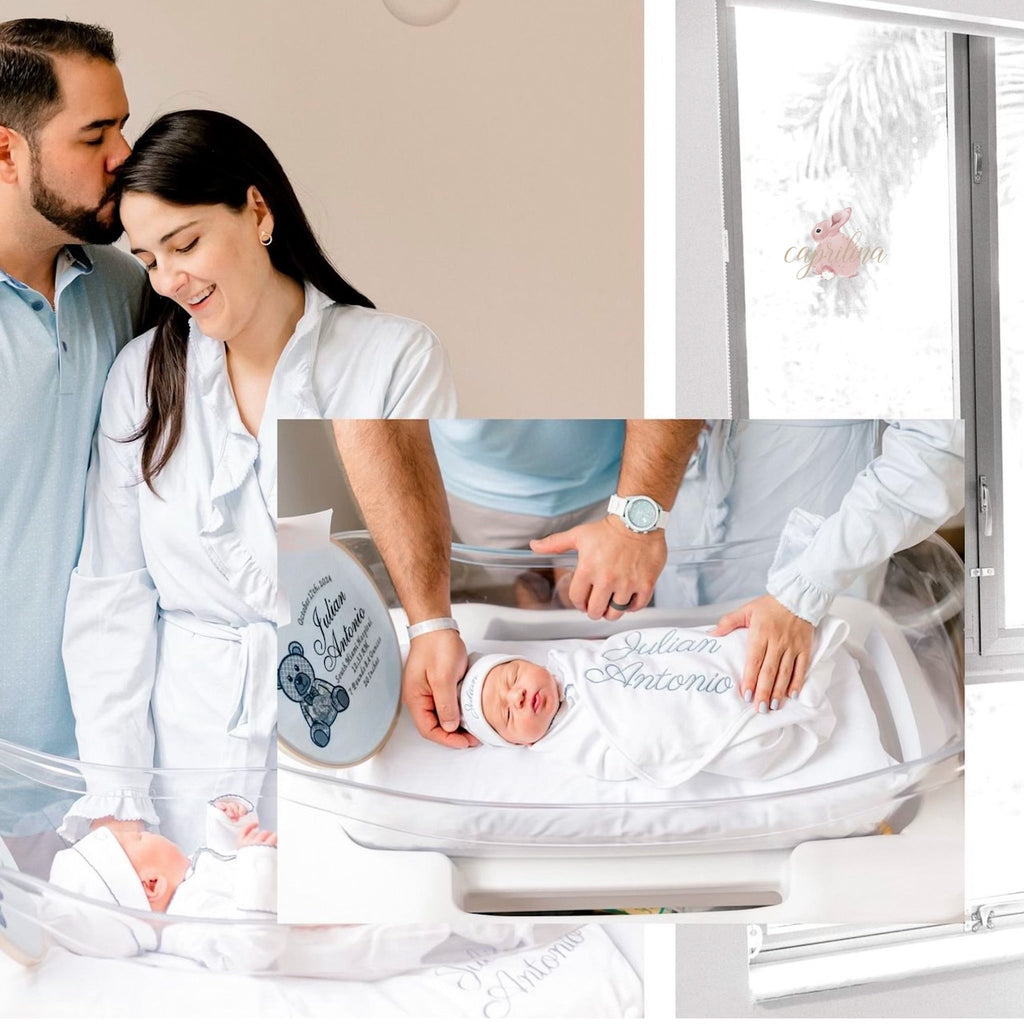 LUXURY BABY BLUE RUFFLE ROBE