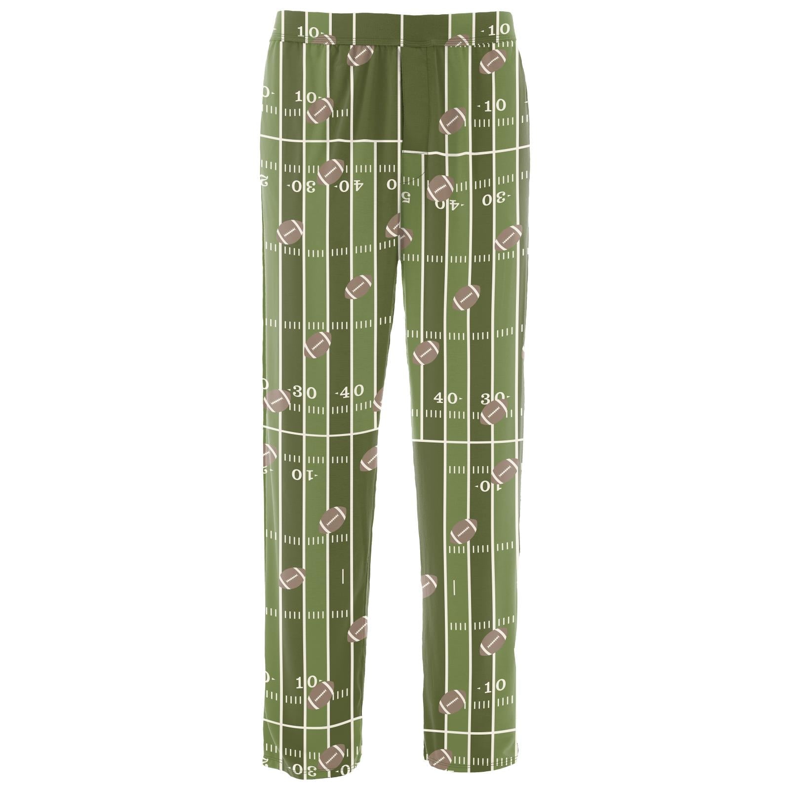 Men's Print Pajama Pants in Pesto Football