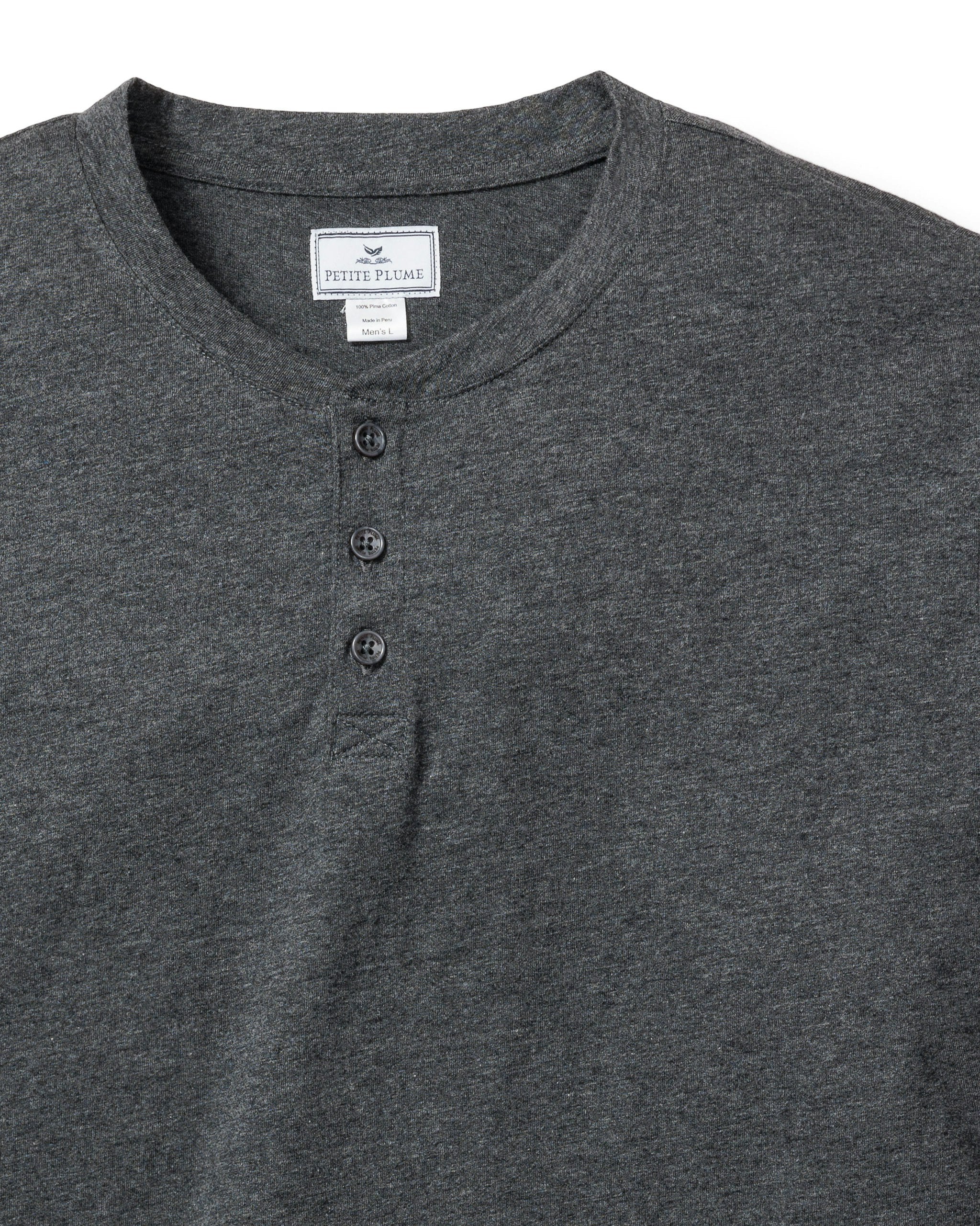 Men's Pima Henley in Navy