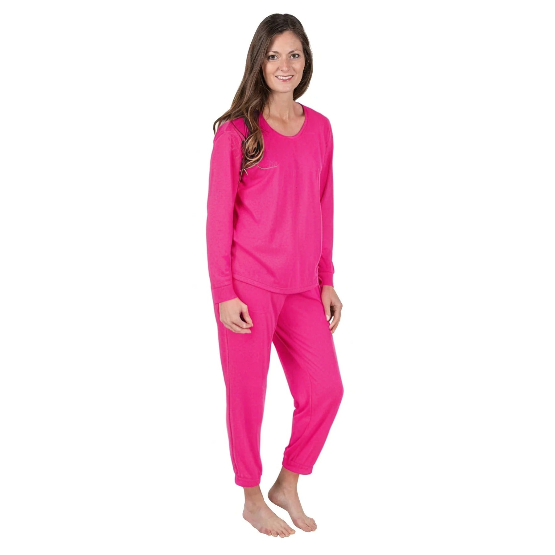 Women's Moisture Wicking Long Sleeve Cuffed Pajama Set