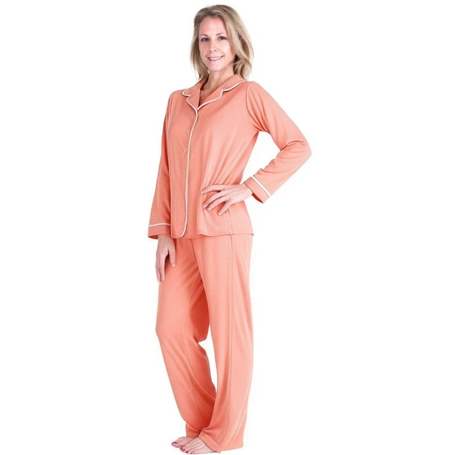 Women's Moisture Wicking Button Front Pajama Set