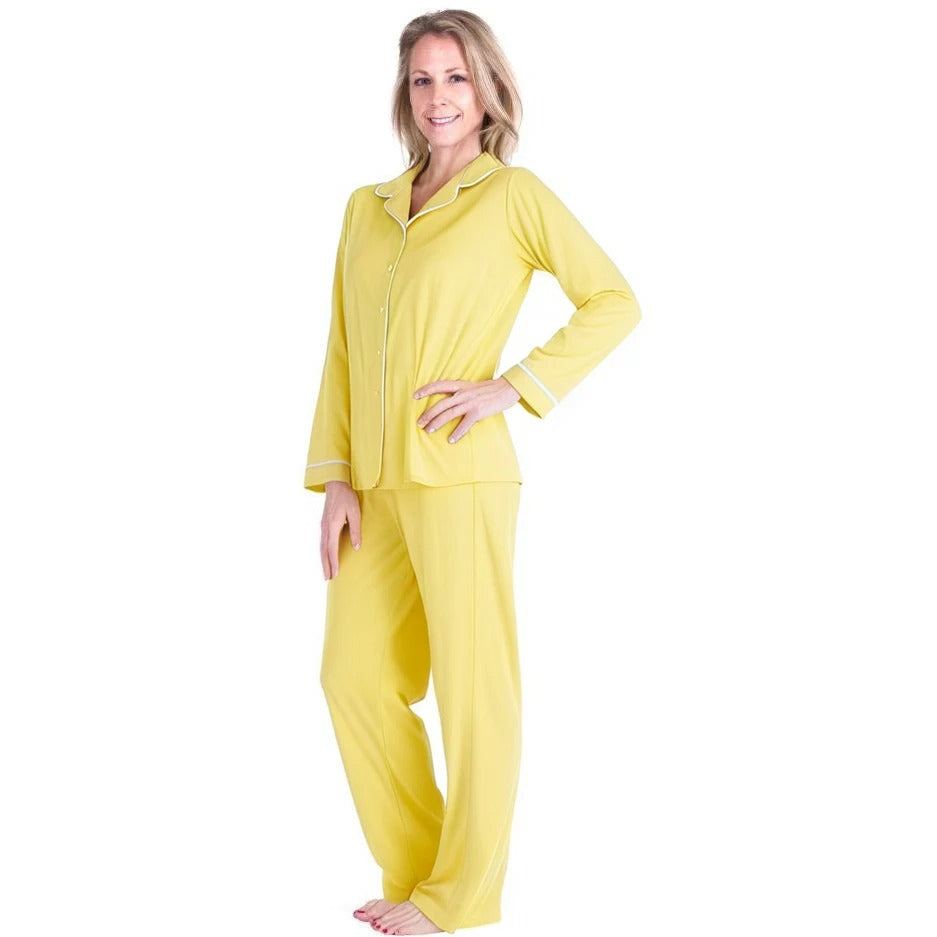 Women's Moisture Wicking Button Front Pajama Set