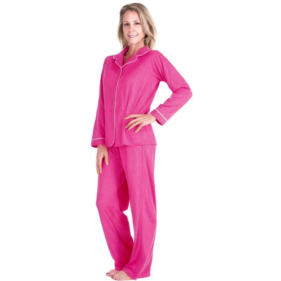 Women's Moisture Wicking Button Front Pajama Set