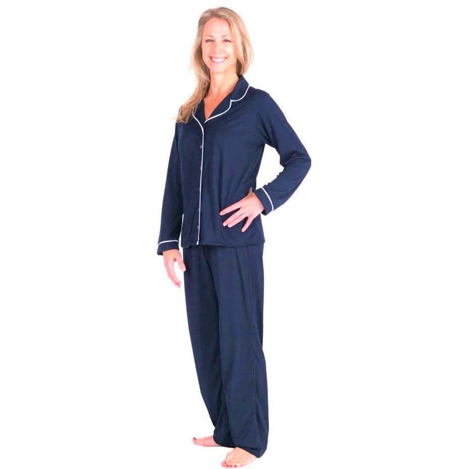 Women's Moisture Wicking Button Front Pajama Set