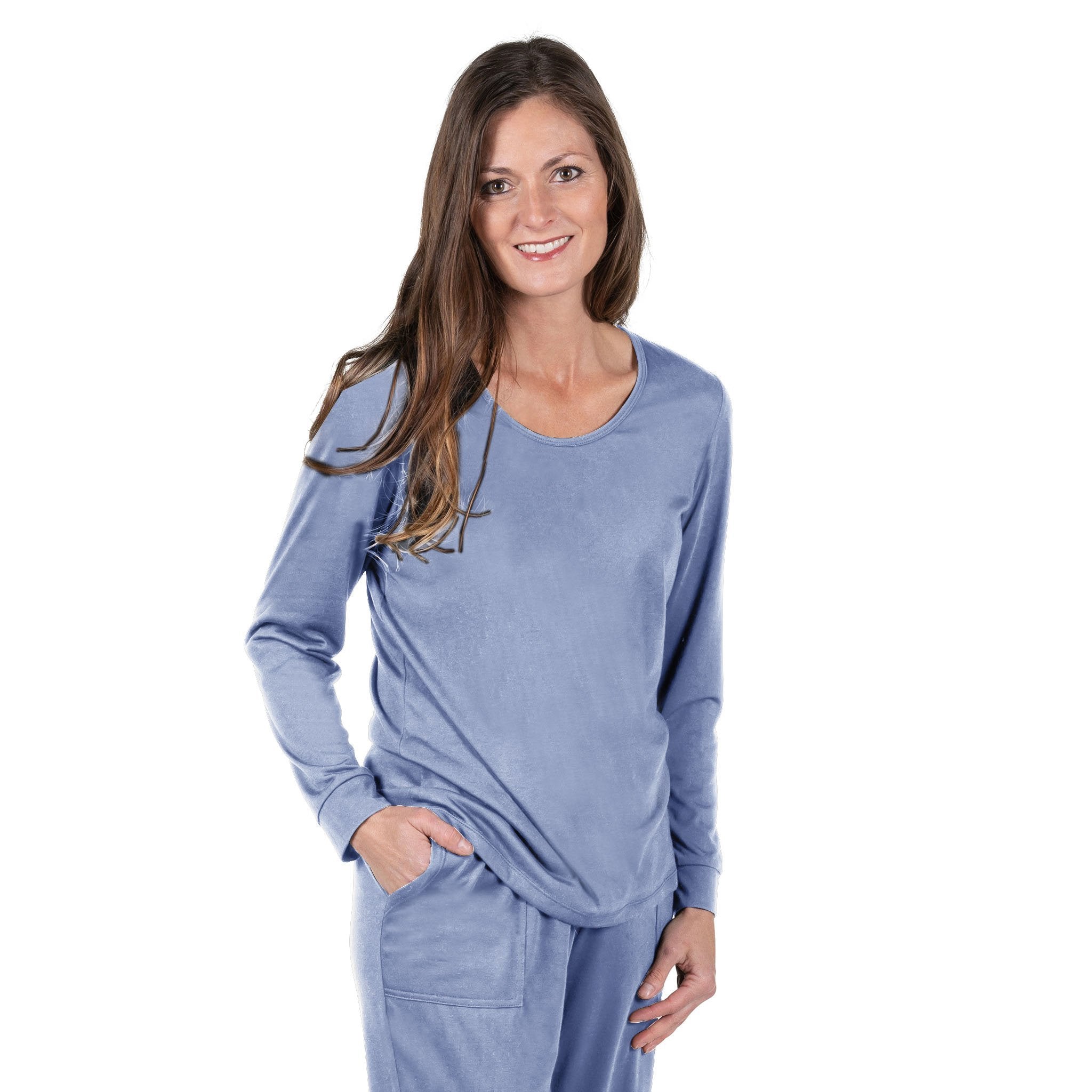 Women's Moisture Wicking Long Sleeve Cuffed Pajama Set