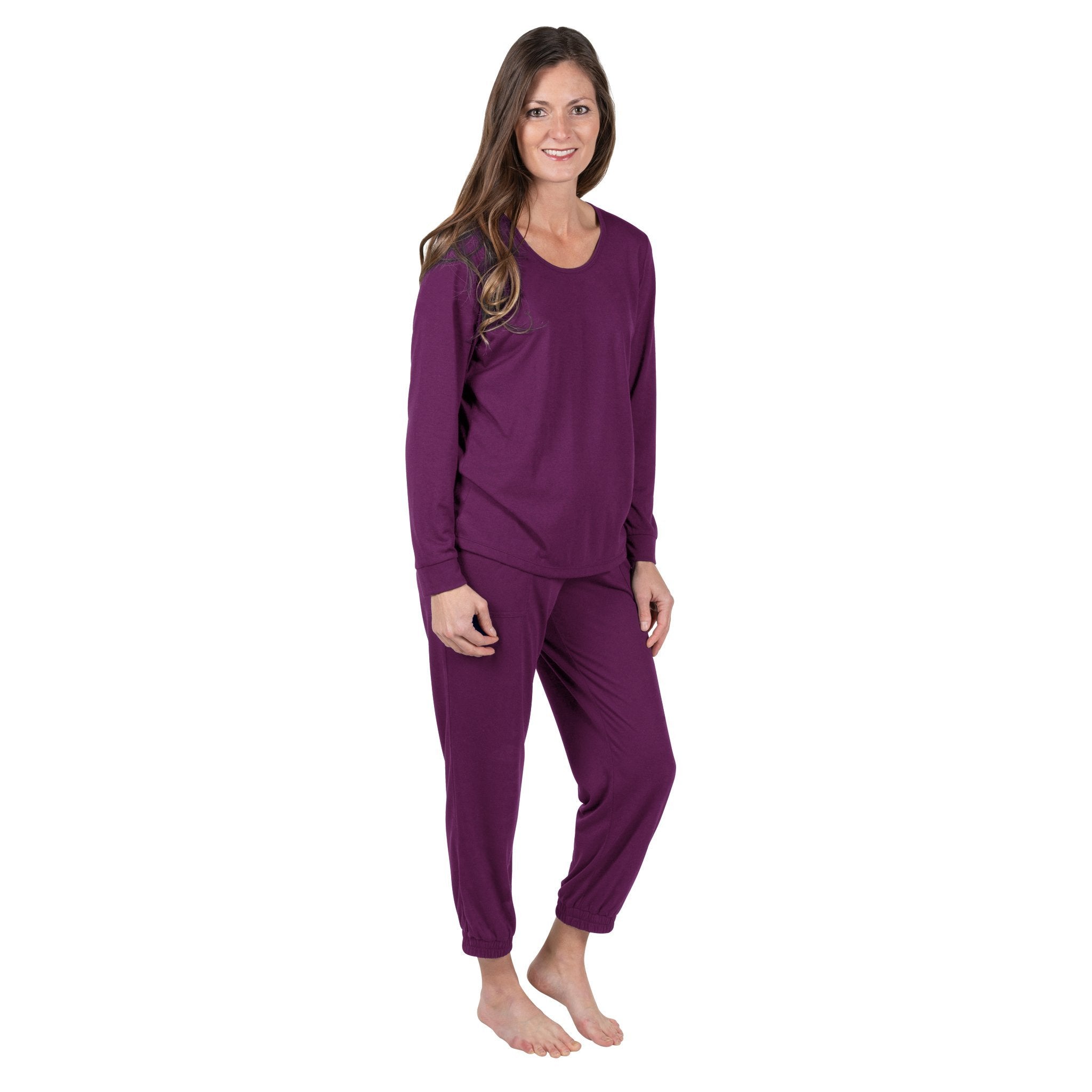 Women's Moisture Wicking Long Sleeve Cuffed Pajama Set