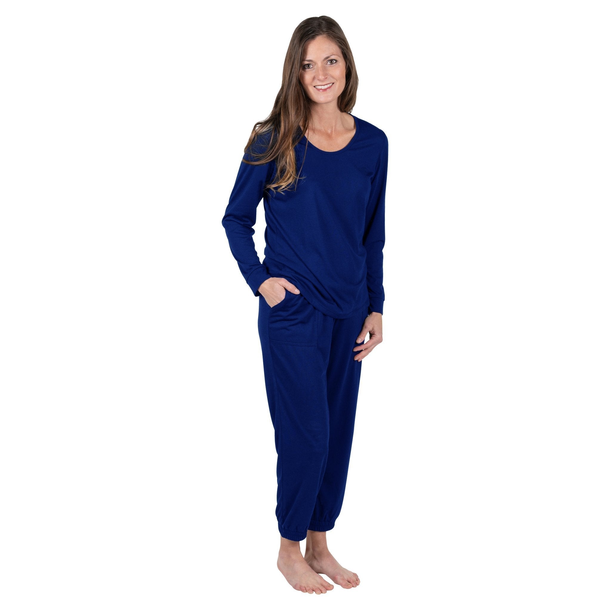 Women's Moisture Wicking Long Sleeve Cuffed Pajama Set