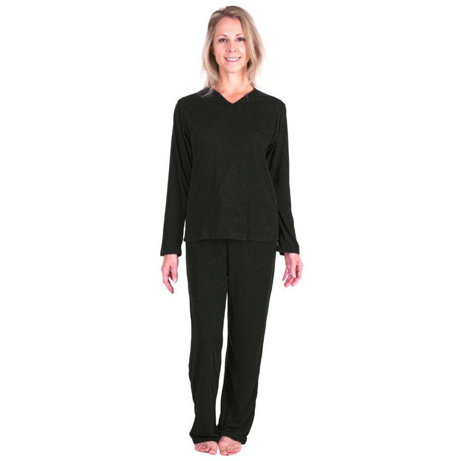 Women's Moisture Wicking Long Sleeve Drawstring Pant Pajama Set